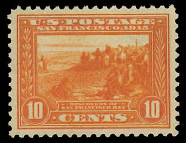 Values of US Stamps Scott Catalogue 400A - 1913 10c Panama-Pacific Exposition. Daniel Kelleher Auctions, Oct 2011, Sale 626, Lot 355