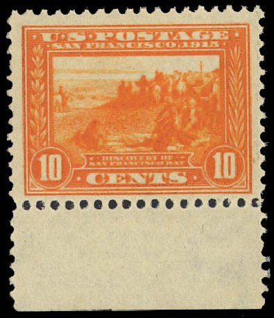 Value of US Stamp Scott Catalog # 400A - 1913 10c Panama-Pacific Exposition. Daniel Kelleher Auctions, Apr 2012, Sale 629, Lot 325