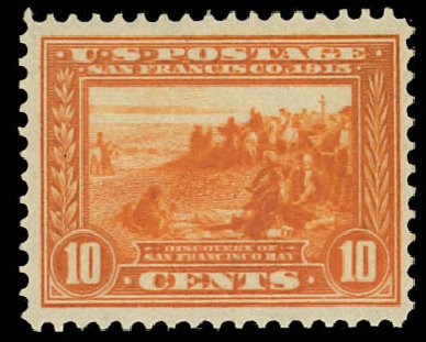 Cost of US Stamps Scott Cat. 400A - 1913 10c Panama-Pacific Exposition. Daniel Kelleher Auctions, Jan 2012, Sale 628, Lot 482