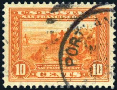 US Stamps Value Scott 400A - 10c 1913 Panama-Pacific Exposition. Harmer-Schau Auction Galleries, Mar 2011, Sale 89, Lot 323