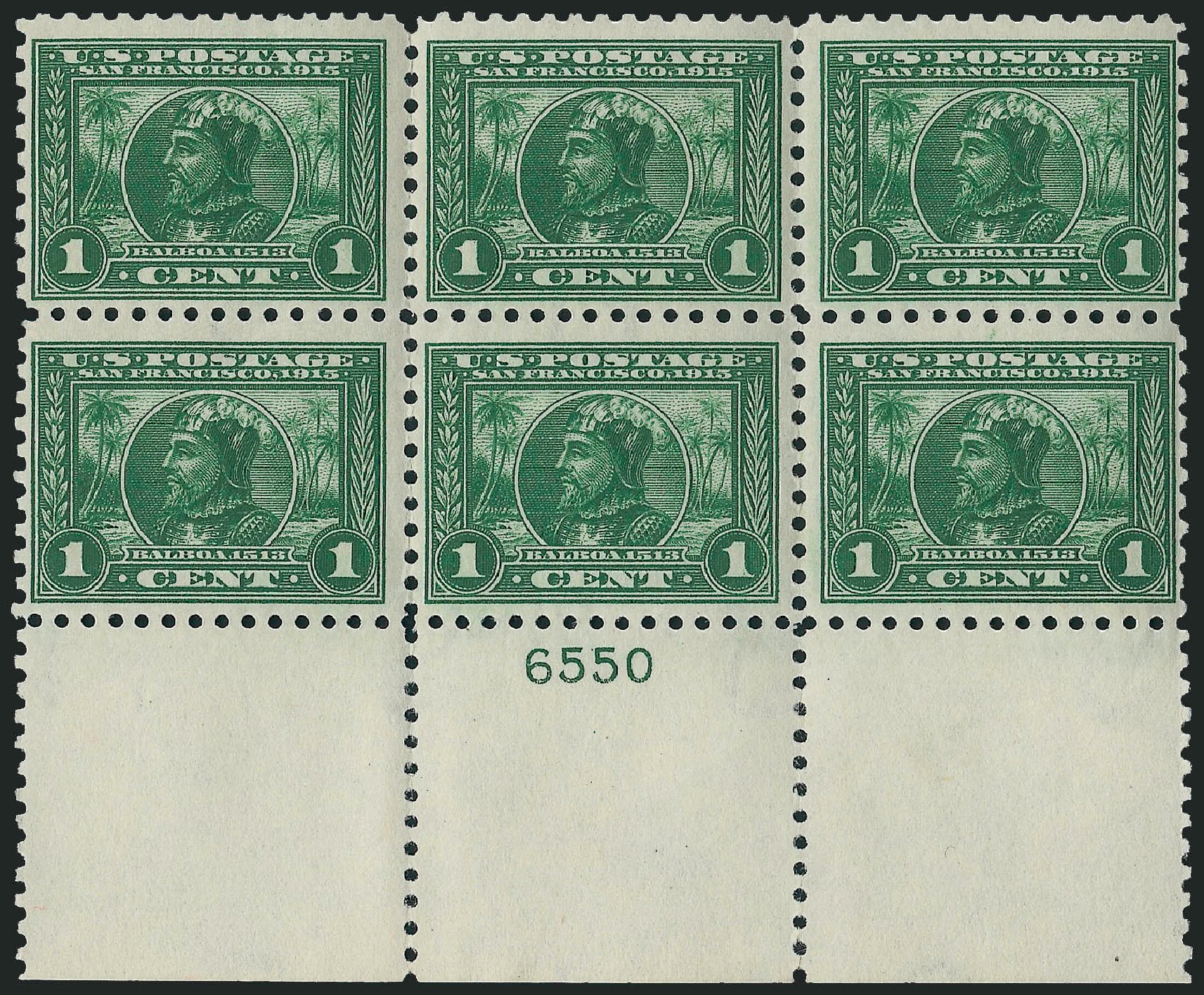 US Stamp Value Scott Catalogue 401: 1915 1c Panama-Pacific Exposition. Robert Siegel Auction Galleries, Apr 2009, Sale 971, Lot 1750
