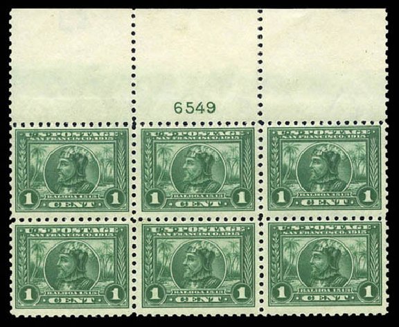 US Stamps Values Scott Cat. # 401 - 1915 1c Panama-Pacific Exposition. Matthew Bennett International, Mar 2011, Sale 337, Lot 2871
