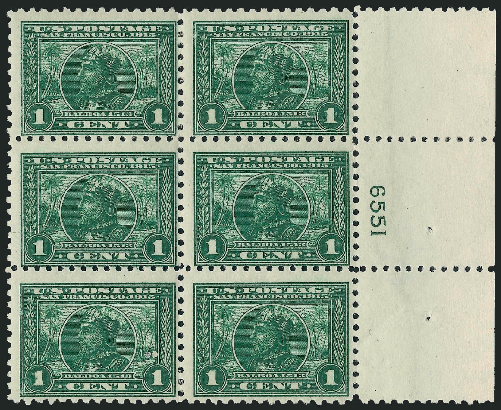 US Stamps Value Scott Cat. # 401 - 1915 1c Panama-Pacific Exposition. Robert Siegel Auction Galleries, Apr 2009, Sale 971, Lot 1753