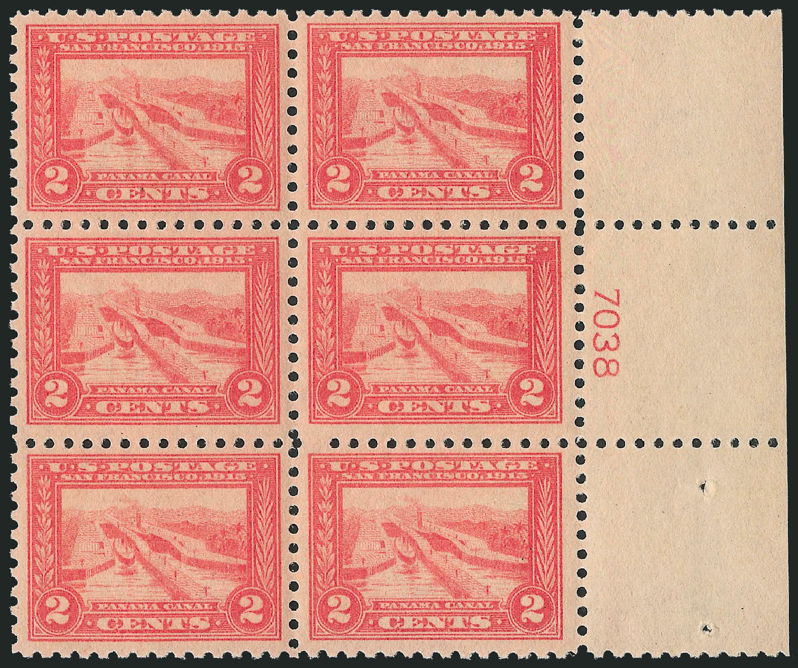 Costs of US Stamps Scott Cat. #402 - 1915 2c Panama-Pacific Exposition. Robert Siegel Auction Galleries, Oct 2011, Sale 1014, Lot 1877