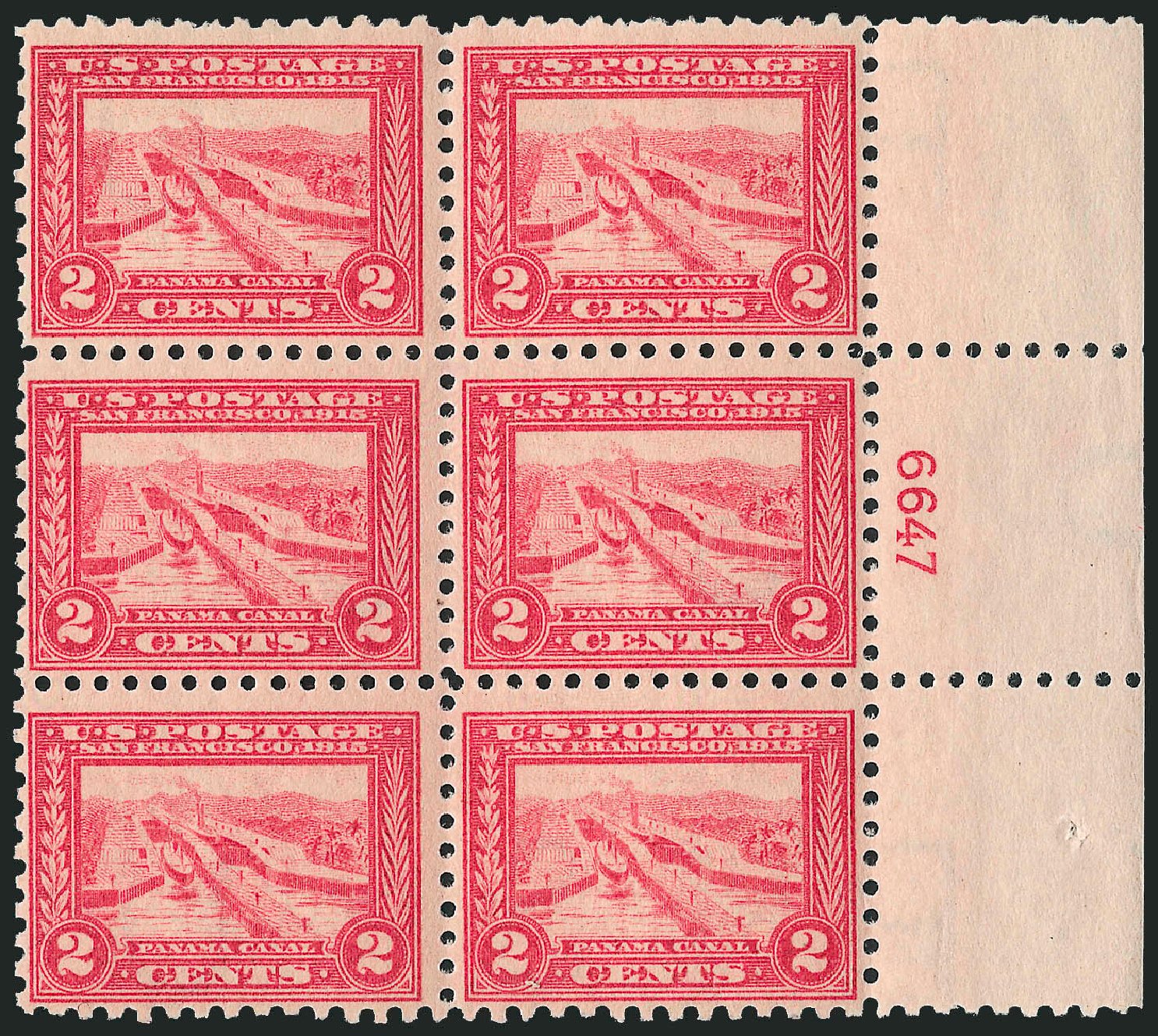 Values of US Stamp Scott Catalogue #402: 2c 1915 Panama-Pacific Exposition. Robert Siegel Auction Galleries, Apr 2009, Sale 971, Lot 1767
