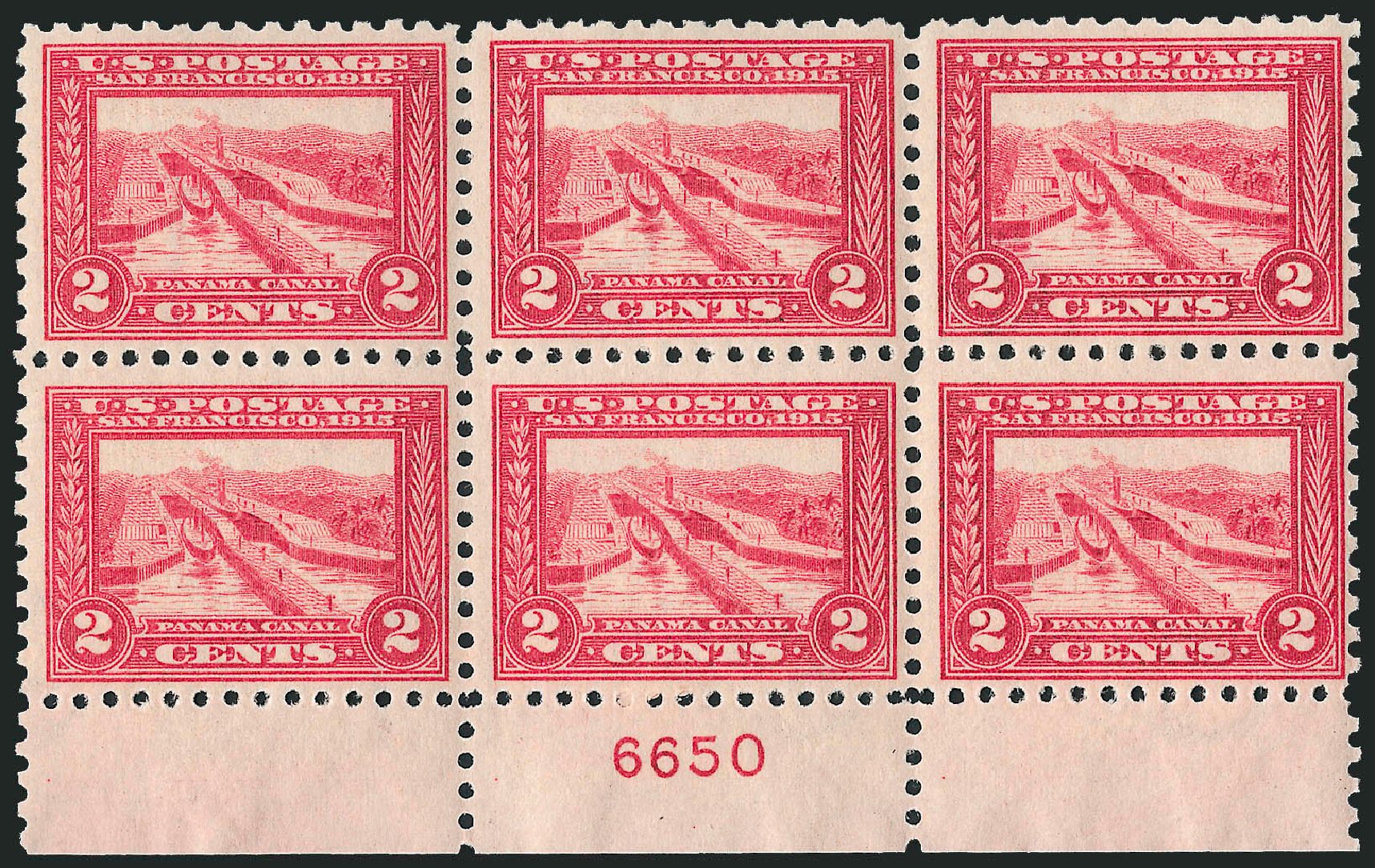 Cost of US Stamp Scott Catalog 402 - 1915 2c Panama-Pacific Exposition. Robert Siegel Auction Galleries, Apr 2009, Sale 971, Lot 1777