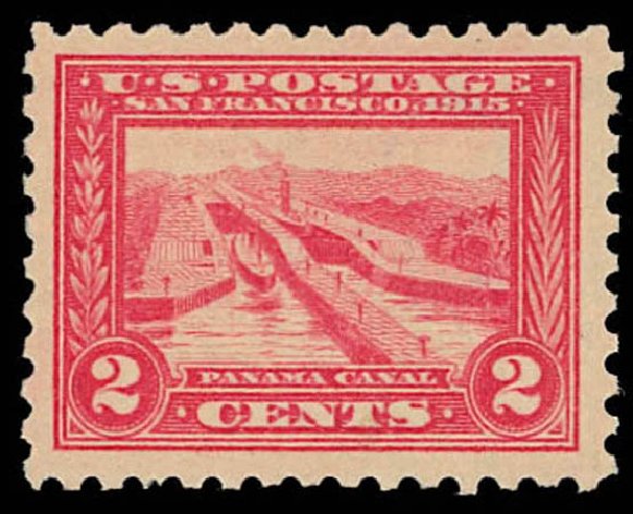 US Stamps Prices Scott Cat. 402 - 1915 2c Panama-Pacific Exposition. Daniel Kelleher Auctions, Oct 2011, Sale 626, Lot 358