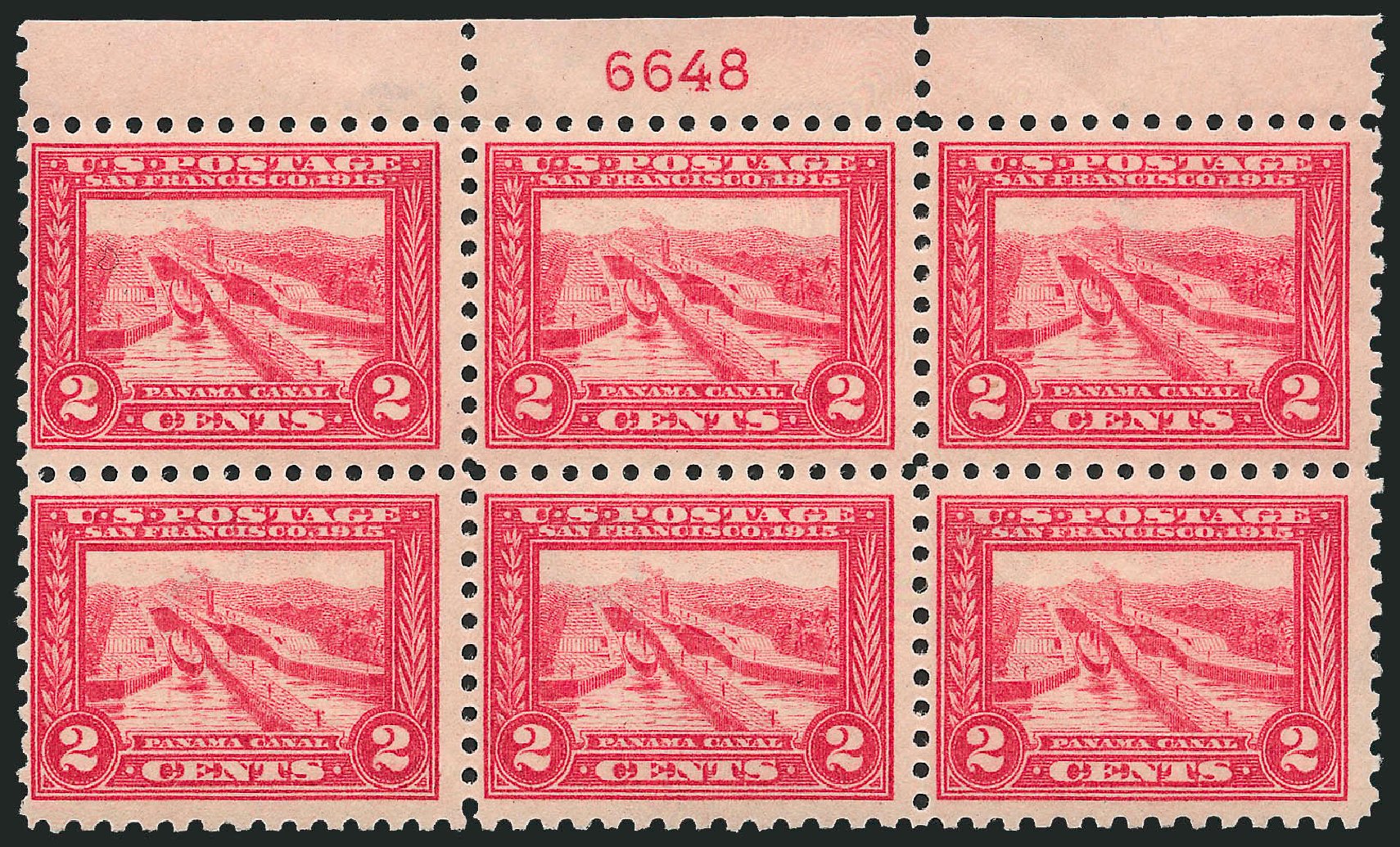 US Stamp Value Scott Catalog 402 - 2c 1915 Panama-Pacific Exposition. Robert Siegel Auction Galleries, Apr 2009, Sale 971, Lot 1769