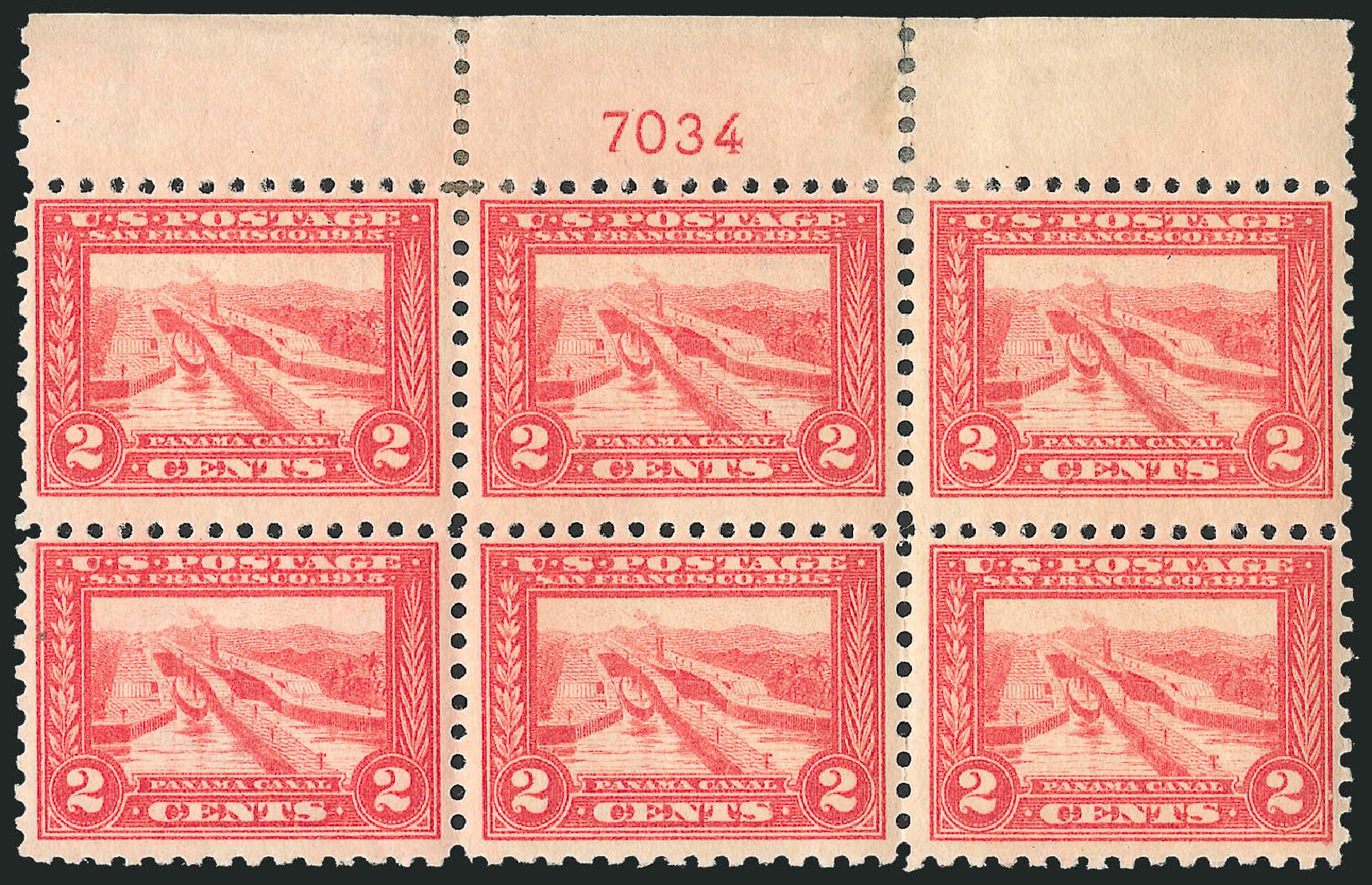 US Stamp Value Scott Catalogue 402: 1915 2c Panama-Pacific Exposition. Robert Siegel Auction Galleries, Apr 2009, Sale 971, Lot 1780