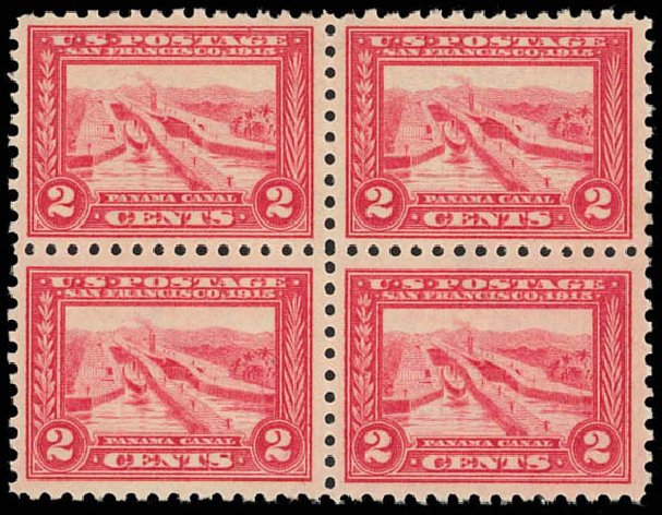 Prices of US Stamps Scott 402: 2c 1915 Panama-Pacific Exposition. Daniel Kelleher Auctions, Jul 2011, Sale 625, Lot 961