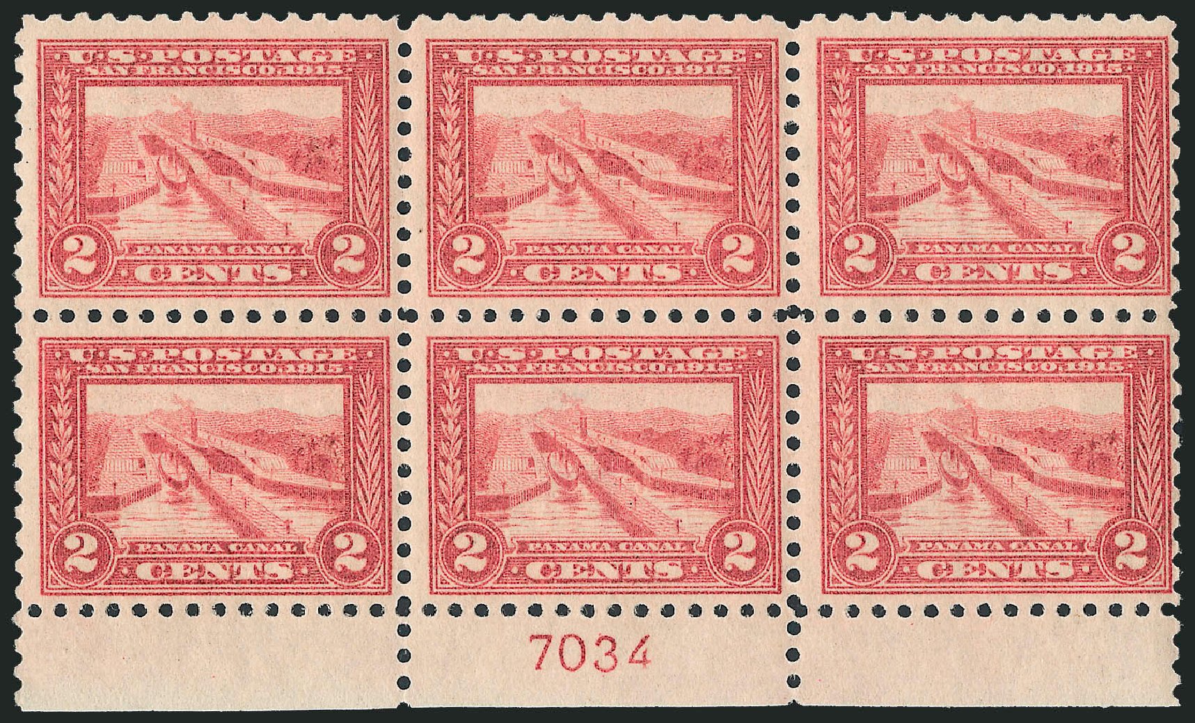 Value of US Stamps Scott Cat. 402 - 1915 2c Panama-Pacific Exposition. Robert Siegel Auction Galleries, Apr 2009, Sale 971, Lot 1781