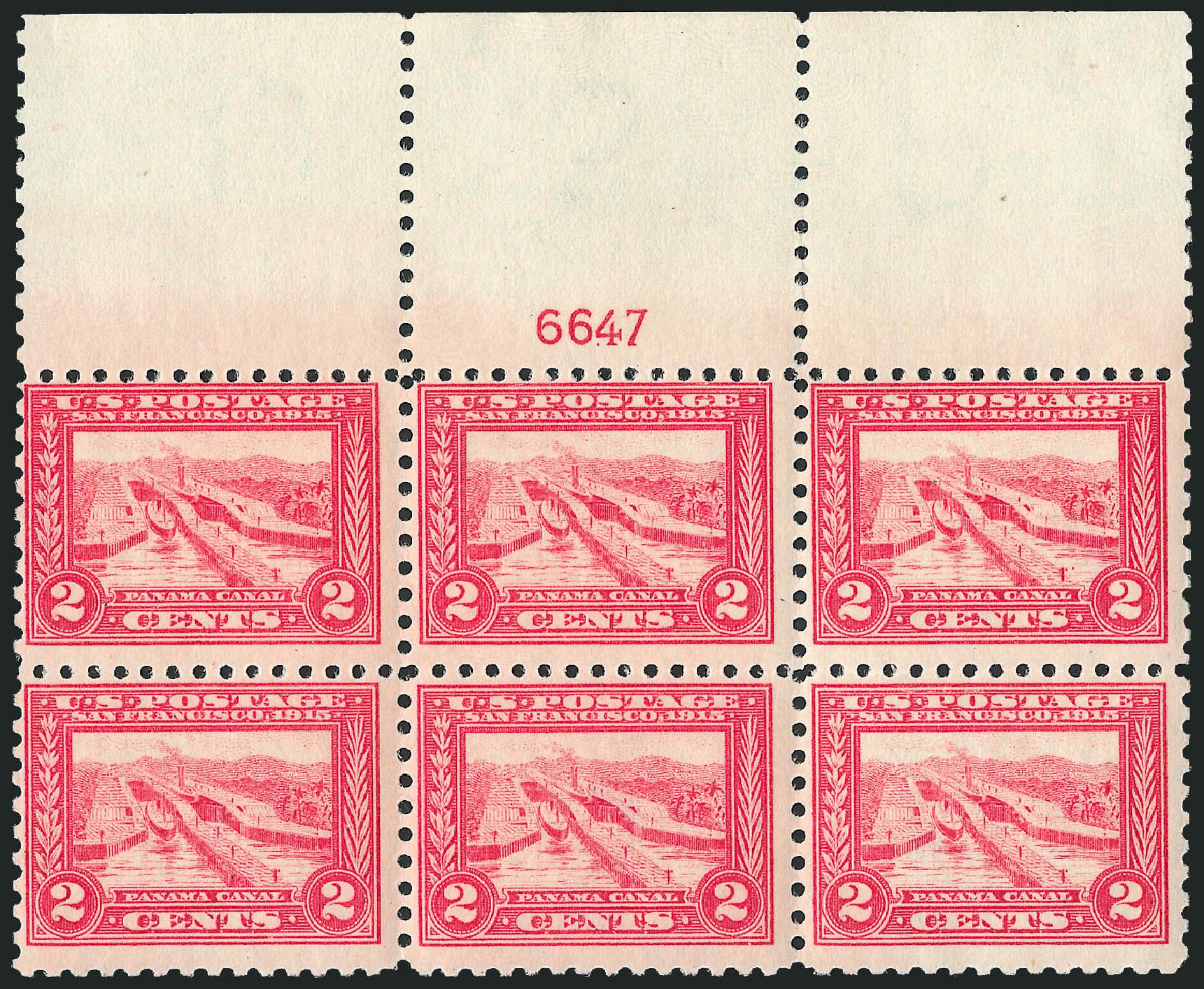 Cost of US Stamp Scott Catalog 402: 2c 1915 Panama-Pacific Exposition. Robert Siegel Auction Galleries, Apr 2009, Sale 971, Lot 1764