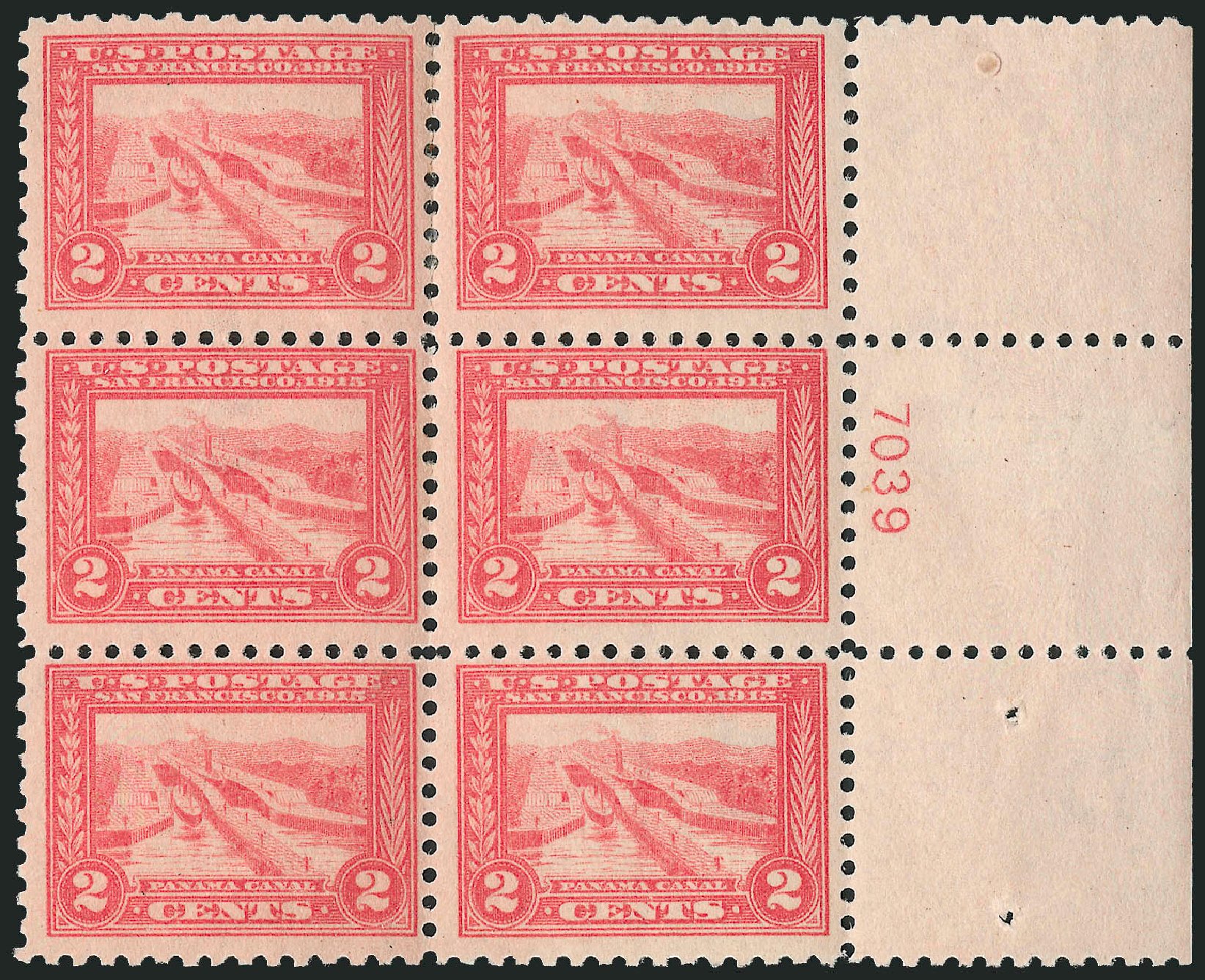 Costs of US Stamps Scott Catalog #402 - 1915 2c Panama-Pacific Exposition. Robert Siegel Auction Galleries, Apr 2009, Sale 971, Lot 1792