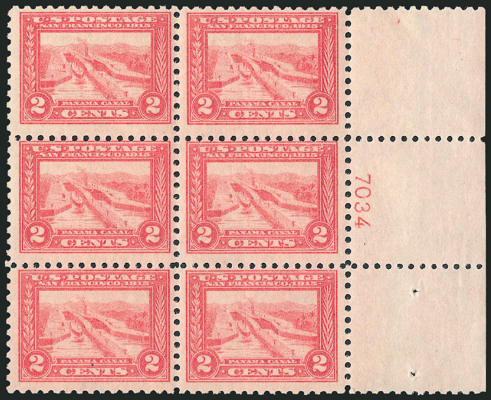 Cost of US Stamps Scott 402 - 1915 2c Panama-Pacific Exposition. Robert Siegel Auction Galleries, Apr 2009, Sale 971, Lot 1783