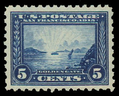 Costs of US Stamps Scott Catalogue #403 - 1915 5c Panama-Pacific Exposition. Daniel Kelleher Auctions, Jun 2012, Sale 630, Lot 1827