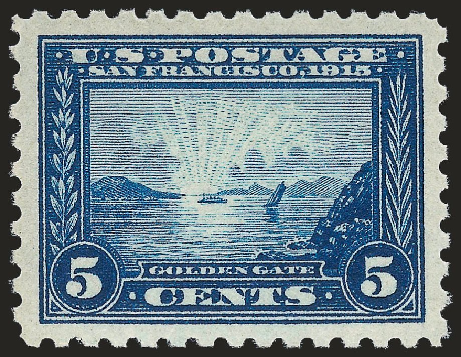 Values of US Stamps Scott Cat. 403: 1915 5c Panama-Pacific Exposition. Robert Siegel Auction Galleries, Apr 2010, Sale 984, Lot 857