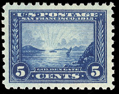 Prices of US Stamps Scott 403: 5c 1915 Panama-Pacific Exposition. Cherrystone Auctions, Sep 2011, Sale 201109, Lot 7028