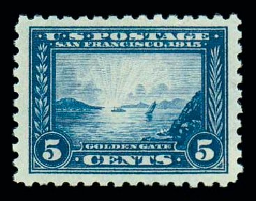 US Stamps Prices Scott #403: 1915 5c Panama-Pacific Exposition. Matthew Bennett International, Dec 2007, Sale 325, Lot 2039