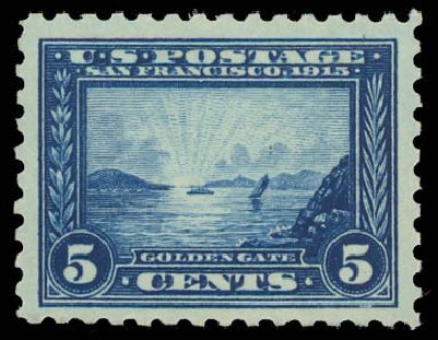 Cost of US Stamp Scott Catalogue # 403 - 1915 5c Panama-Pacific Exposition. Daniel Kelleher Auctions, Jun 2012, Sale 630, Lot 1829