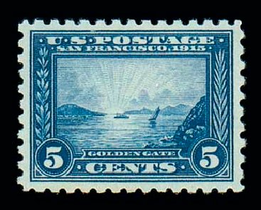 US Stamps Prices Scott Cat. 403: 1915 5c Panama-Pacific Exposition. Matthew Bennett International, Dec 2007, Sale 325, Lot 2040