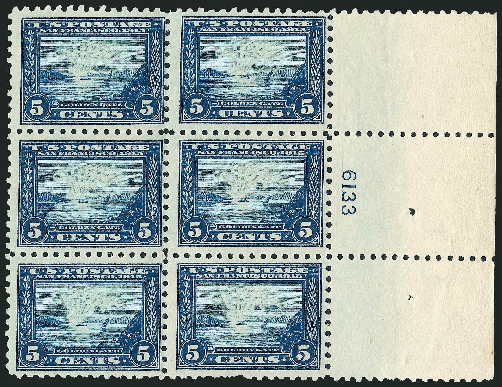 US Stamp Prices Scott Catalogue 403: 1915 5c Panama-Pacific Exposition. Robert Siegel Auction Galleries, Apr 2009, Sale 971, Lot 1800