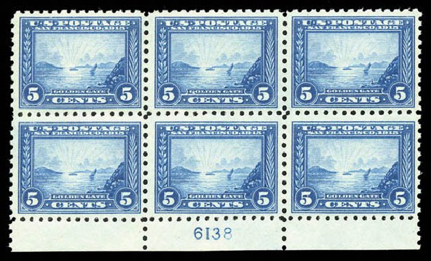 Values of US Stamp Scott Catalogue #403: 1915 5c Panama-Pacific Exposition. Matthew Bennett International, Sep 2010, Sale 331, Lot 721
