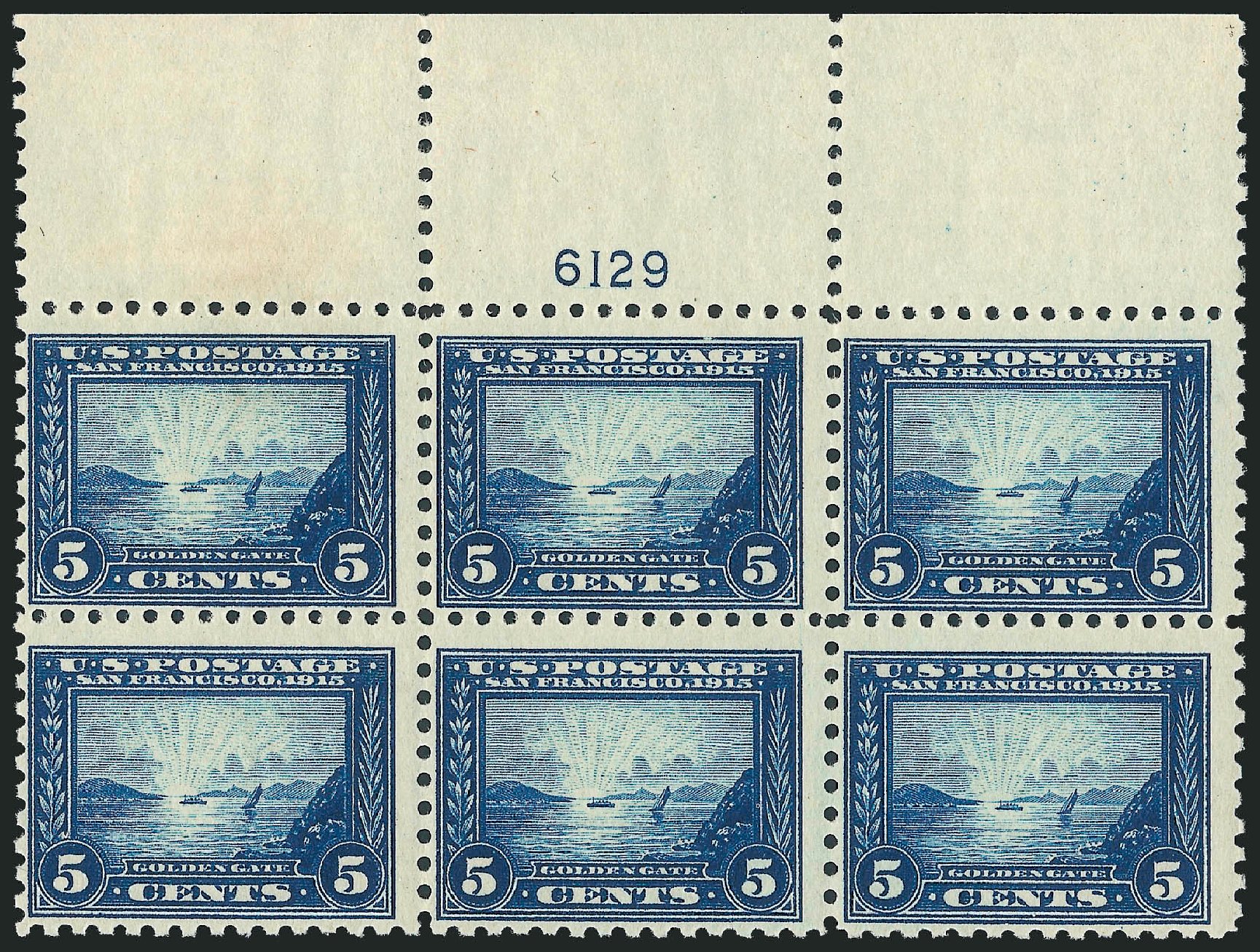 US Stamps Prices Scott Cat. 403: 5c 1915 Panama-Pacific Exposition. Robert Siegel Auction Galleries, Oct 2011, Sale 1014, Lot 1881