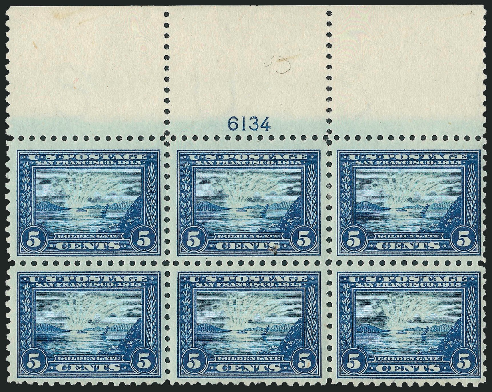 Cost of US Stamps Scott Catalogue # 403 - 1915 5c Panama-Pacific Exposition. Robert Siegel Auction Galleries, Apr 2009, Sale 971, Lot 1801