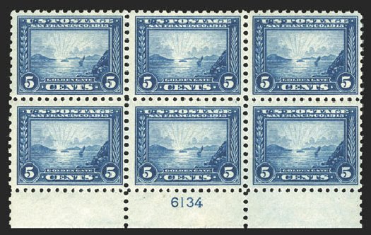 Price of US Stamp Scott Cat. 403 - 1915 5c Panama-Pacific Exposition. Spink Shreves Galleries, Mar 2013, Sale 142, Lot 351