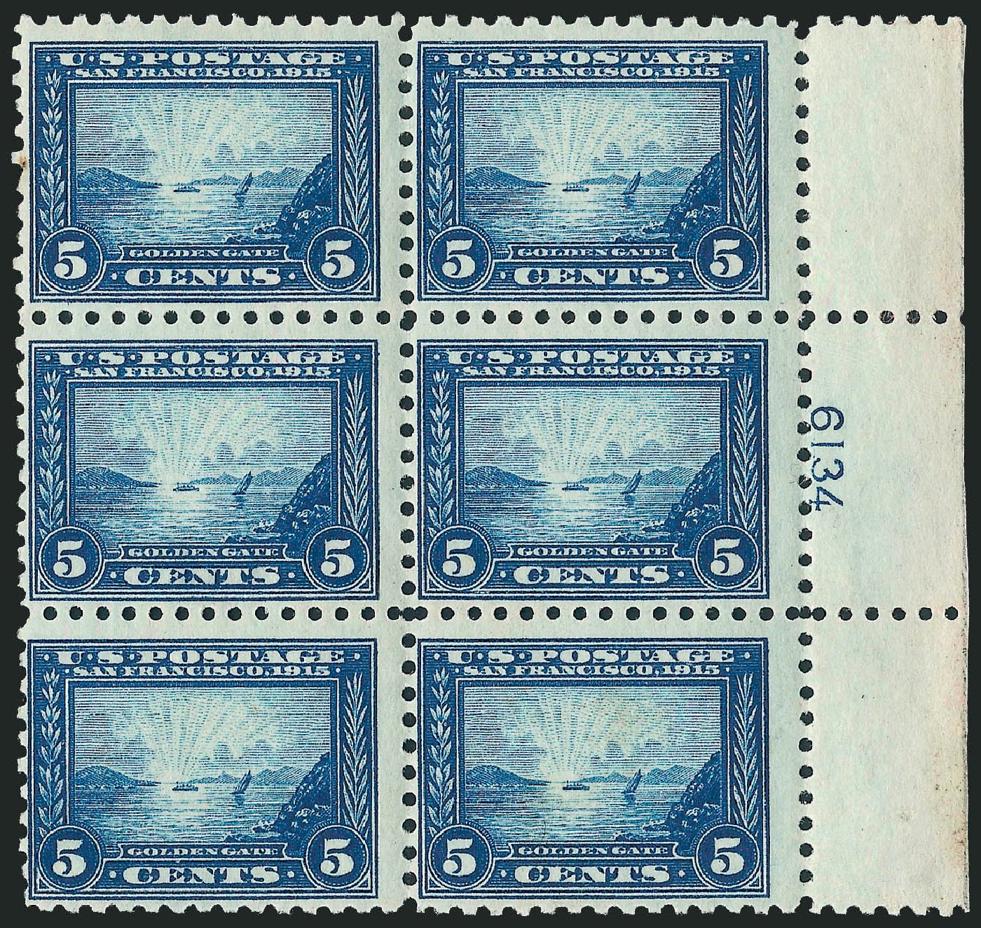 Prices of US Stamp Scott Catalog 403 - 5c 1915 Panama-Pacific Exposition. Robert Siegel Auction Galleries, Apr 2009, Sale 971, Lot 1804