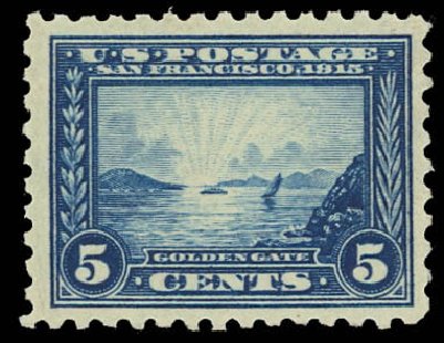 Price of US Stamps Scott Catalog 403: 1915 5c Panama-Pacific Exposition. Daniel Kelleher Auctions, Aug 2012, Sale 631, Lot 1175
