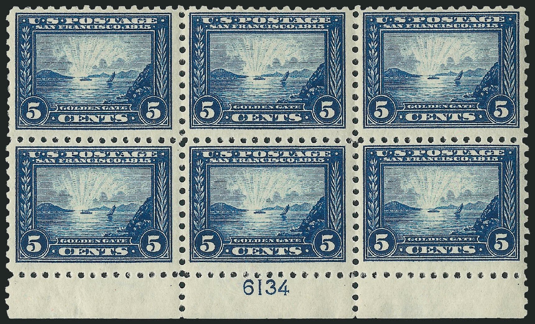 Costs of US Stamp Scott # 403: 5c 1915 Panama-Pacific Exposition. Robert Siegel Auction Galleries, Apr 2009, Sale 971, Lot 1802