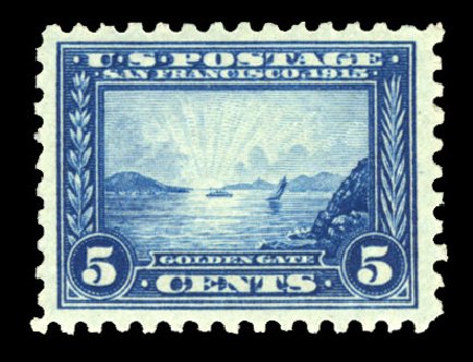 Value of US Stamps Scott Catalogue # 403: 1915 5c Panama-Pacific Exposition. Cherrystone Auctions, Jul 2013, Sale 201307, Lot 133