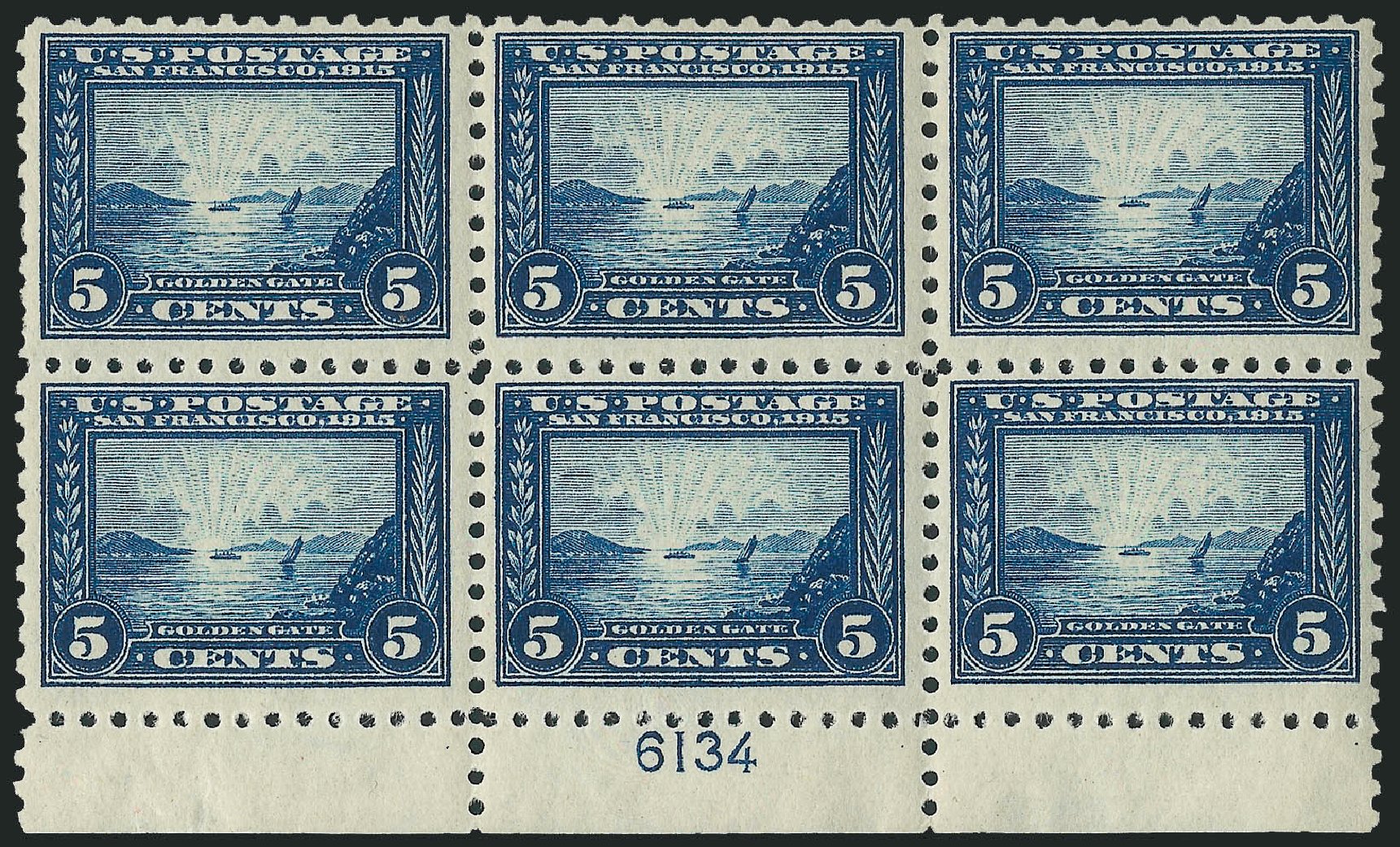 Cost of US Stamps Scott Cat. 403: 1915 5c Panama-Pacific Exposition. Robert Siegel Auction Galleries, Sep 2009, Sale 976, Lot 1993