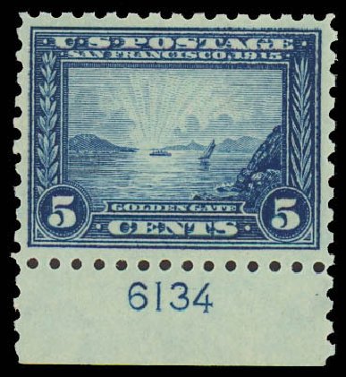 Prices of US Stamps Scott Catalog #403: 1915 5c Panama-Pacific Exposition. Daniel Kelleher Auctions, Jun 2012, Sale 630, Lot 1826