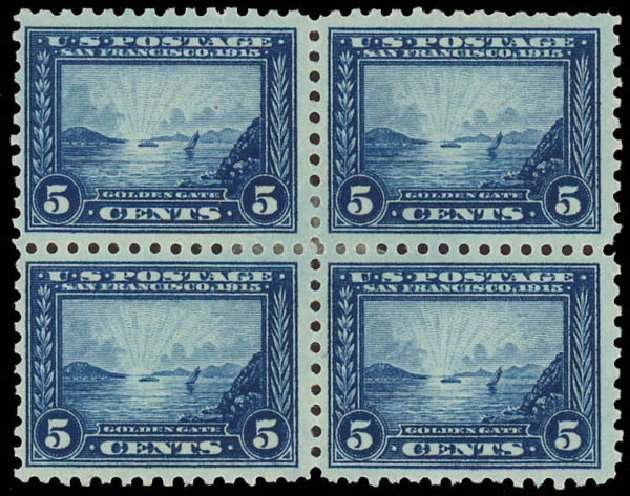Prices of US Stamps Scott Catalog # 403: 1915 5c Panama-Pacific Exposition. Daniel Kelleher Auctions, Aug 2012, Sale 631, Lot 1176