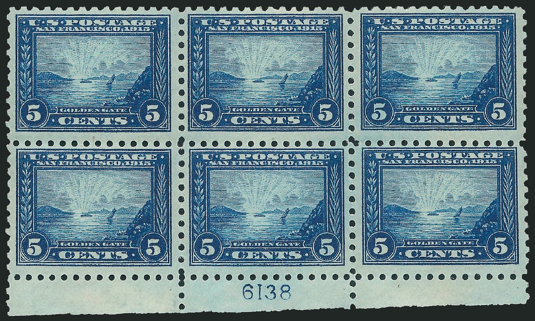 Value of US Stamps Scott Catalogue #403: 5c 1915 Panama-Pacific Exposition. Robert Siegel Auction Galleries, Apr 2009, Sale 971, Lot 1806