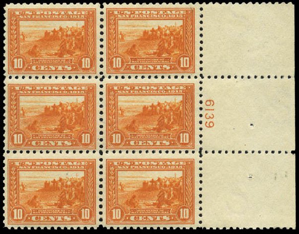 US Stamps Prices Scott Cat. 404: 10c 1915 Panama-Pacific Exposition. Matthew Bennett International, Mar 2011, Sale 336, Lot 1297