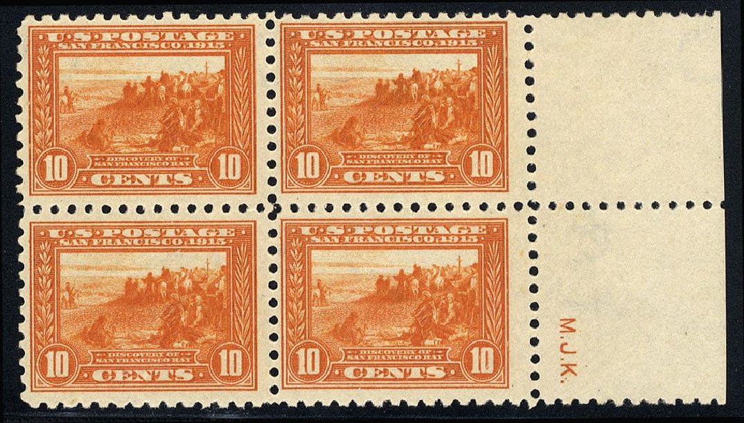 US Stamps Values Scott Catalogue # 404: 1915 10c Panama-Pacific Exposition. Cherrystone Auctions, Jan 2008, Sale 200801, Lot 1217
