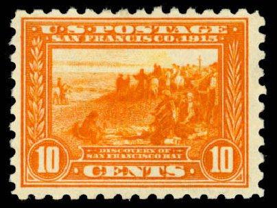 Values of US Stamps Scott Catalog # 404 - 1915 10c Panama-Pacific Exposition. Daniel Kelleher Auctions, Mar 2013, Sale 635, Lot 517