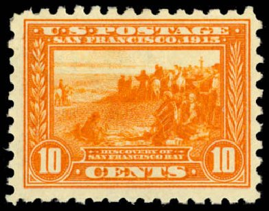 Value of US Stamp Scott #404: 10c 1915 Panama-Pacific Exposition. Daniel Kelleher Auctions, Dec 2014, Sale 661, Lot 337