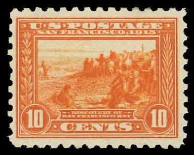 Prices of US Stamp Scott 404: 1915 10c Panama-Pacific Exposition. Daniel Kelleher Auctions, Aug 2012, Sale 631, Lot 1179