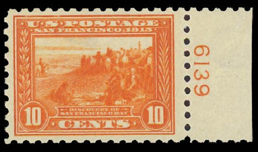 US Stamp Value Scott #404: 10c 1915 Panama-Pacific Exposition. Daniel Kelleher Auctions, Jun 2012, Sale 630, Lot 1830