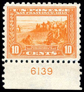US Stamp Value Scott Catalog 404 - 10c 1915 Panama-Pacific Exposition. Schuyler J. Rumsey Philatelic Auctions, Apr 2015, Sale 60, Lot 2810