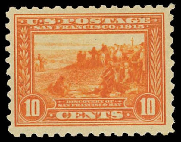US Stamps Value Scott 404 - 1915 10c Panama-Pacific Exposition. Daniel Kelleher Auctions, Oct 2011, Sale 626, Lot 361