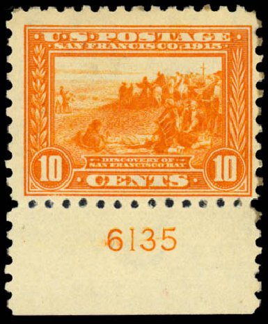 Values of US Stamps Scott #404 - 10c 1915 Panama-Pacific Exposition. Daniel Kelleher Auctions, Dec 2013, Sale 640, Lot 365