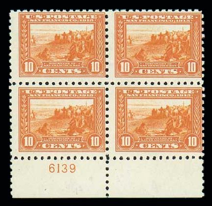 Value of US Stamps Scott Catalogue 404: 1915 10c Panama-Pacific Exposition. Matthew Bennett International, Jun 2007, Sale 319, Lot 1433