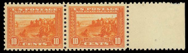 US Stamps Values Scott Catalog 404 - 10c 1915 Panama-Pacific Exposition. Daniel Kelleher Auctions, Oct 2011, Sale 626, Lot 363