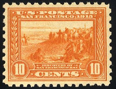 US Stamps Prices Scott Cat. 404: 1915 10c Panama-Pacific Exposition. Cherrystone Auctions, Jan 2008, Sale 200801, Lot 1216