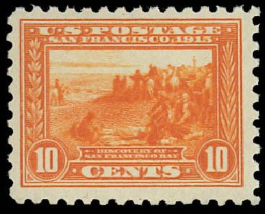 Value of US Stamp Scott Cat. #404: 10c 1915 Panama-Pacific Exposition. Daniel Kelleher Auctions, Oct 2012, Sale 632, Lot 1326